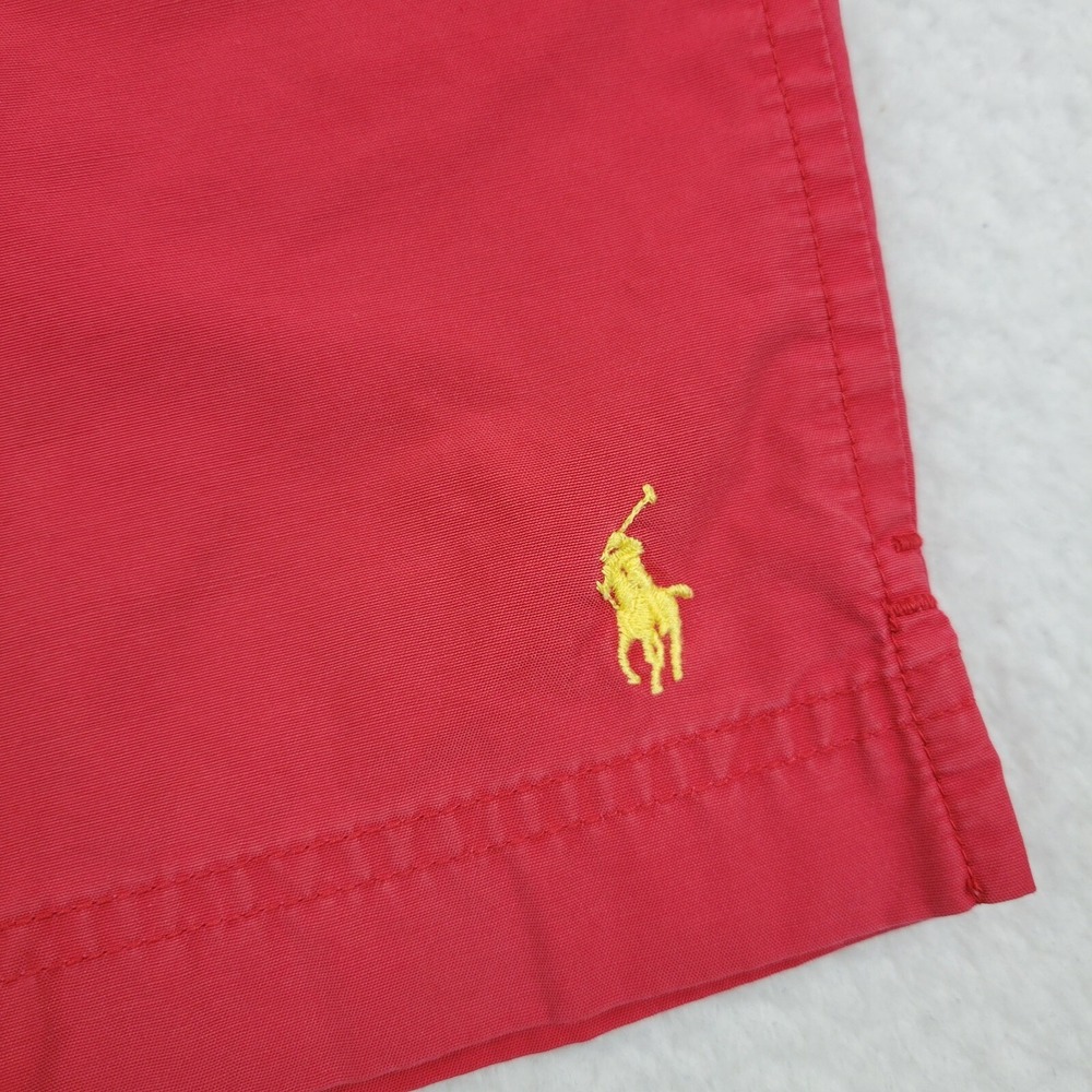 Polo Sport Ralph Lauren Lined Swimming‎ Trunks Red Mens Large L Measures 37 x 5"